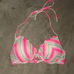 Victoria’s Secret pink stripes bating suit top